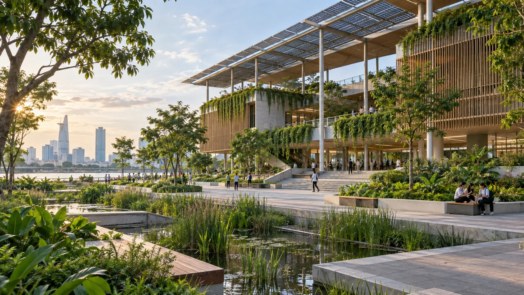 Green Construction Practice for a Coastal Public Building
