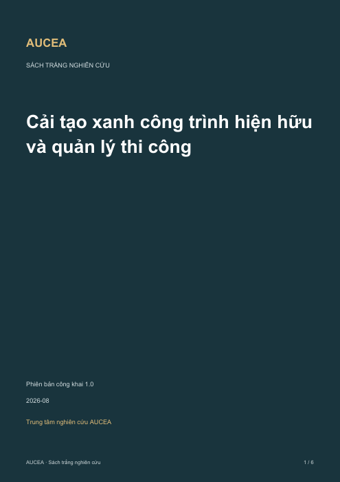 Cải tạo xanh c&ocirc;ng tr&igrave;nh hiện hữu v&agrave; quản l&yacute; thi c&ocirc;ng