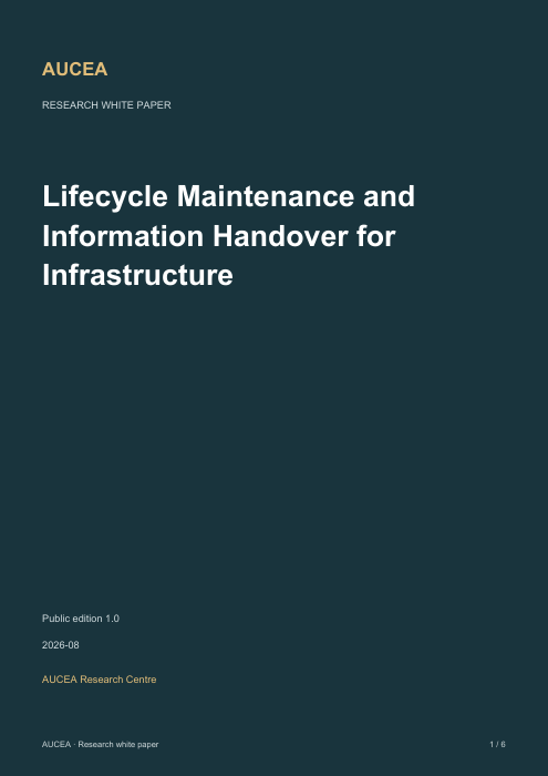 Lifecycle Maintenance and Information Handover for Infrastructure