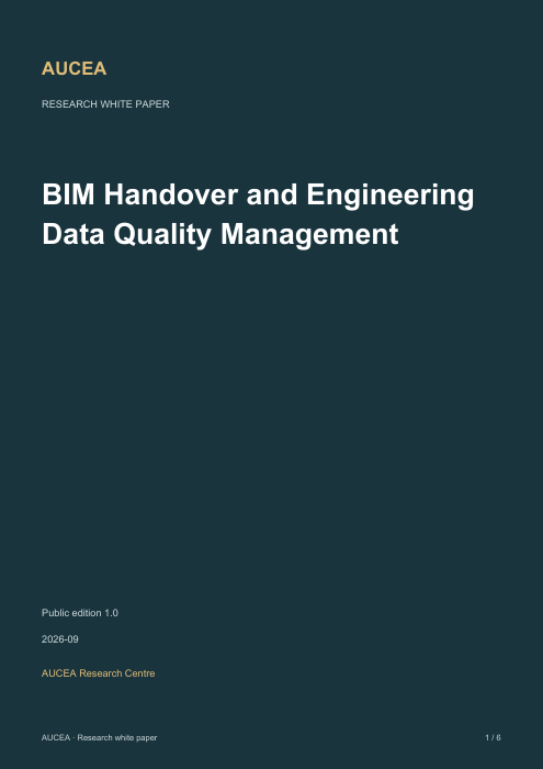 BIM Handover and Engineering Data Quality Management